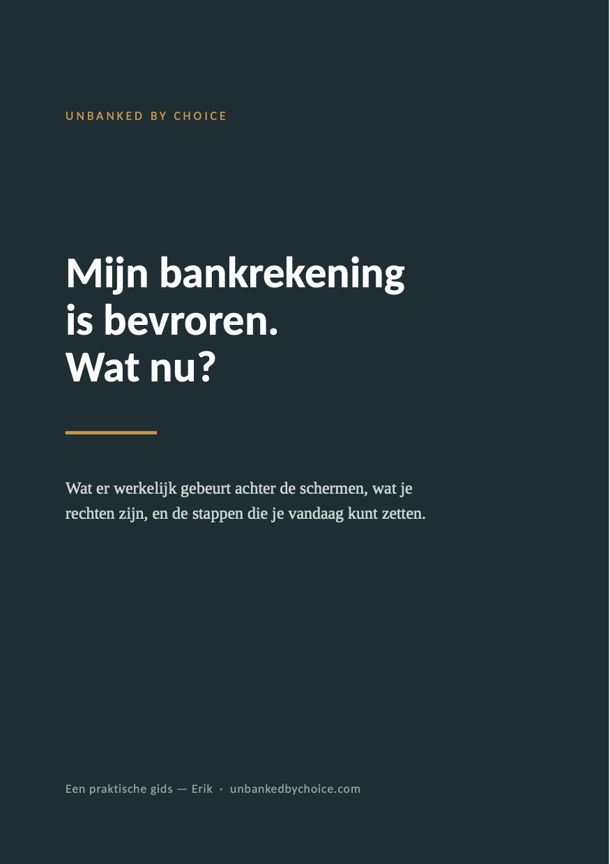 Voorkant van de gratis gids: Mijn bankrekening is bevroren. Wat nu?